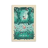 FIU Anime Poster Princess Mononok Poster Decorative Painting Canvas Wall Art Living Room Posters Bedroom Painting 12x18inch(30x45cm)