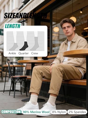 Image of 90% Merino Wool Breathable Running Ankle Socks for Men Women 3 Pairs