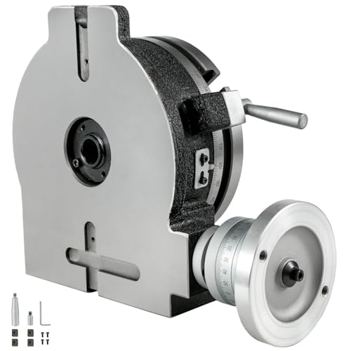 Happybuy 8 Inch/200 MM Rotary Table, Horizontal Vertical 3-Slot for Milling Machine. MT-3 Rotary Table. 360 Degrees, Precision for Milling.