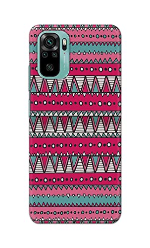 Image of Printed Hard Back Cover Case for Mi Redmi Note 11 SE Back Cover (Geometric Vintage Pattern) -1803