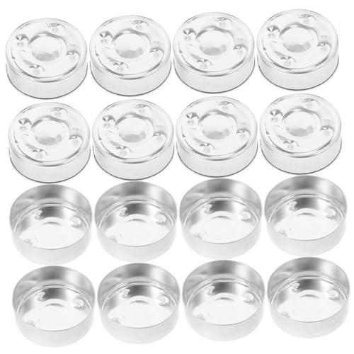 SOLUSTRE 150pcs Candle Tins Aluminum Tea Light Holders for DIY Aromatherapy Crafts Events Lightweight Metal Candle Jars for Weddings Parties Home Decor