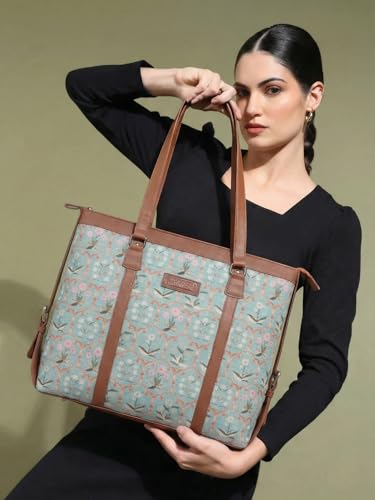 Image of Stylish Tote Bags for Office Use | Laptop Bag 15.6 inch | Purse for Women | Vegan Leather Handbag | Daily & Travel Use |