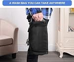 Sac de toilette, Sac de salle de bains pour homme, grand imperméable avec compartiment mesh et zip, Maquillage de toilette de voyage Organisateur Laver Sac Sac de bain pour hommes et femmes