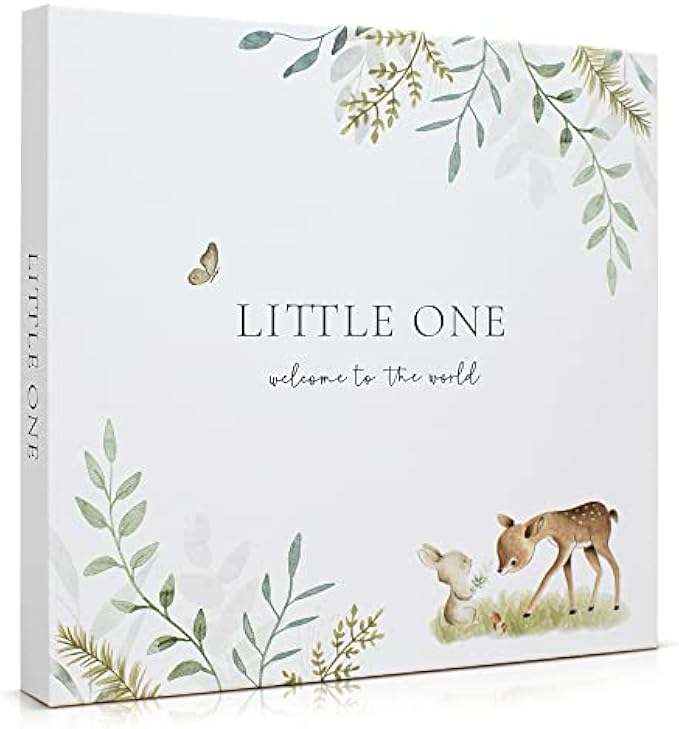 Keepsake Baby Memory Book for Boys & Girls – Timeless First 5 Year Baby Book Photo Album – Gender Neutral Woodland Journal Scrapbook - A Milestone Book to Record Every Event from Birth to Age 5