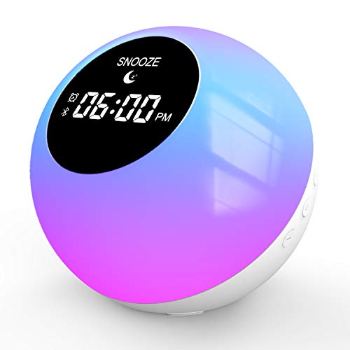 Sunrise Alarm Clock, Wake Up Light for Home|Bluetooth Speakers Alarm Clock for Heavy