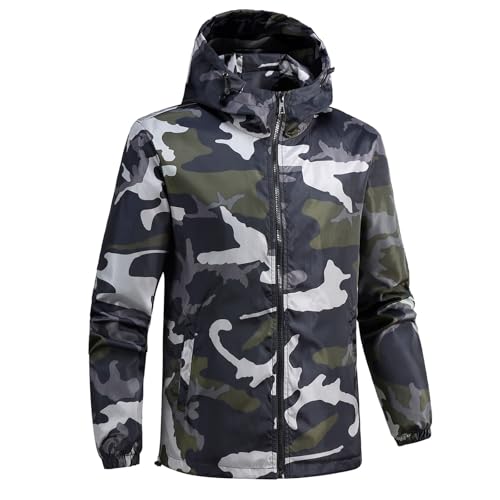 Camo Jacket for Men Lightweight Windproof Jackets Waterproof Outdoor Shell Hooded Windbreaker Coats Sport Raincoat2