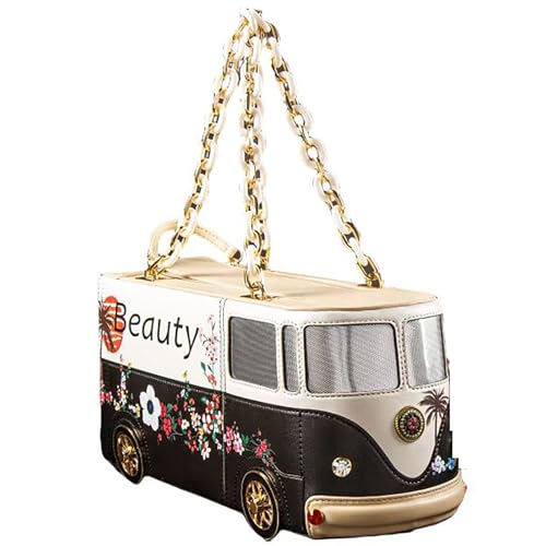 Women PU Leather Fun Weird Crossbody Shoulder Bag Handbag Unique Novelty Car Shaped Purse