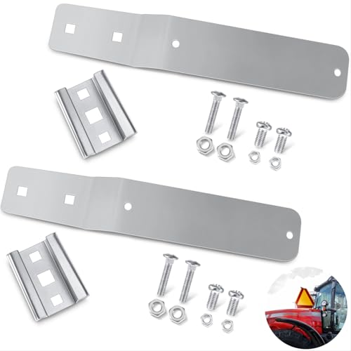 Zonon 2 Sets Slow Moving Vehicle Sign Mounting Kit With Tractor and Street Sign Brackets, 4 Bolts and 4 Nuts