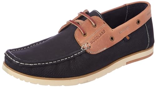 Woodland Mens Navy Leather Casual Shoe-10 UK (44 EU) (OGC 4378022) (B0CJMFGNVR) Amazon Price History, Amazon Price Tracker