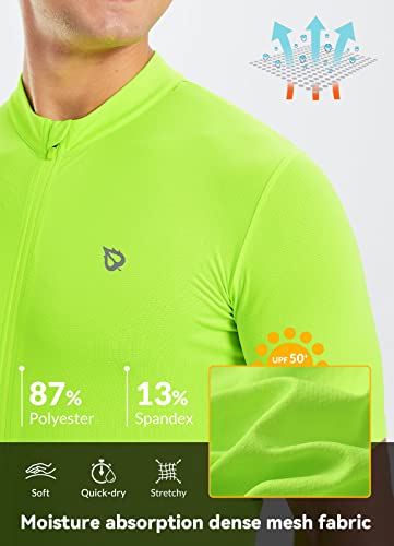 BALEAF Men's Cycling Jersey Bike Shirt Short Sleeve Full Zip Pockets Tops Bicycle Biking Breathable Reflective UPF 50+ - Image 5