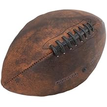 GOTOTOP Training Football Size 9 Rugby Ball PU Comfortable Grip Vintage Design Sports Football for Game Match