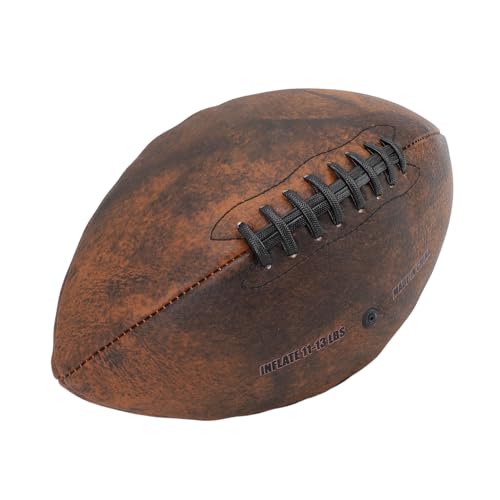 GOTOTOP Training Football Size 9 Rugby Ball PU Comfortable Grip Vintage Design Sports Football for Game Match -  GOTOTOP8v6cmouszg