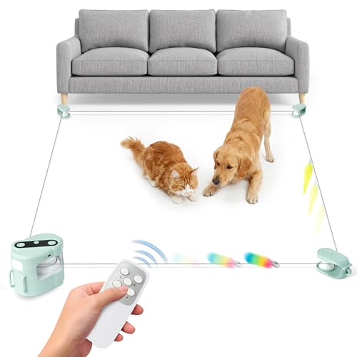 Wood Homing Interactive Cat Treadmill Teaser Toy - Automatic New Cat Treadmill Exercise Chase Toy for Bored Indoor Adult Cats Kitten Dog with Feather Bird Sound 3 Speed Remote Control USB Rechargeable