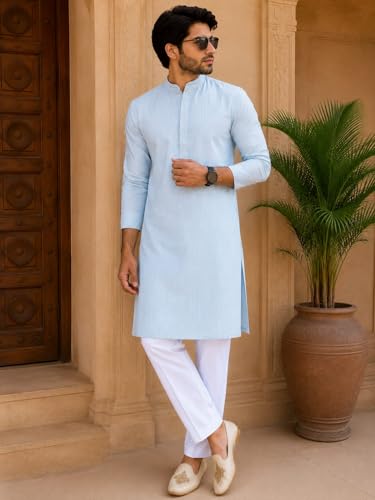 Image of Jagdish GARMENTS Cotton Trendy Embroidery Kurta for Men for Festive