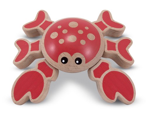 Melissa & Doug Twisting Crab Wooden Grasping Toy for Baby