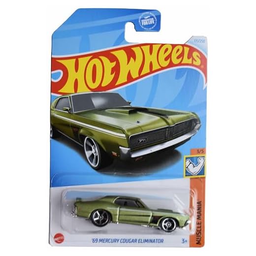Hot Wheels '69 Mercury Cougar Eliminator, Muscle Mania 3/5 [Green] 171/250
