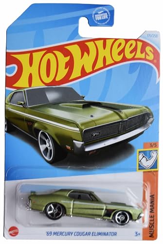 Hot Wheels '69 Mercury Cougar Eliminator 1:64 Verde miniatura 1