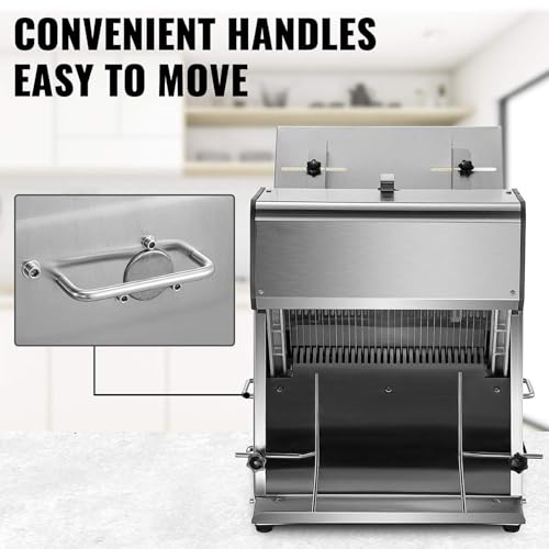 Máquina eléctrica para cortar pan de acero inoxidable 370W miniatura 4