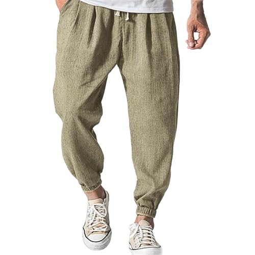 Pantalones largos de verano para hombre, tallas grandes, pantalones de senderismo para hombre, ligeros, largos, transpirables, con bolsillos, pantalones de yoga 2025, pantalones de yoga, pantalones de