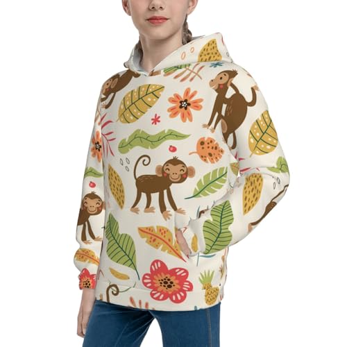 Monkeys in the Jungle Kid Hoodies Boys Sweatshirts Girls Pullover with Pocket2