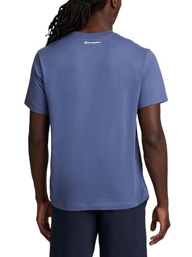 Image of Champion Men's Graphic Short Sleeve T-Shirt, Standard Fit, Classic Script Logo, Midweight 100% Cotton