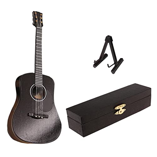 Image of Wooden Electric Guitar Model 1 /6 Dollhouse Living Room Home Decoration C|Toys & Hobbies | Action Figures | TV, Movie & Video Games|1 Piece 1 /6 Electric Guitar Model with Display Stand
