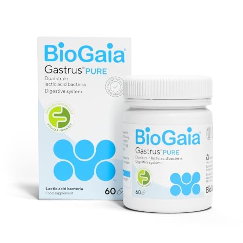BioGaia Gastrus Pure | Gut Health Probiotic | FODMAP Friendly | 60 Capsules