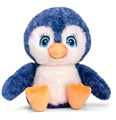 tachi Plüschtier Pinguin 25 cm, Wasservogel Kuscheltier blau, Stofftier Vogel groß, Blau Weiß