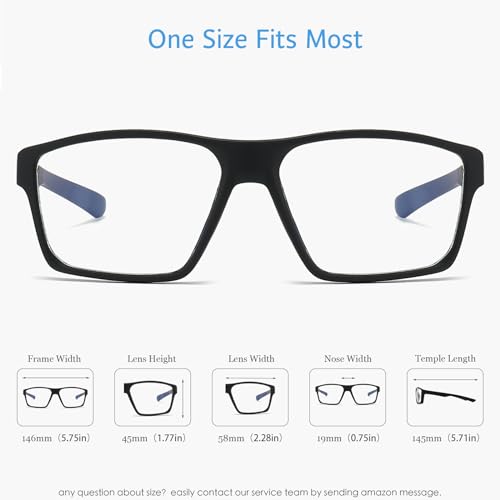 Image of ANRRI Blue Light Glasses for men Gaming Computer Gamer Glasses Anti Eyestrain UV Protection Glasses