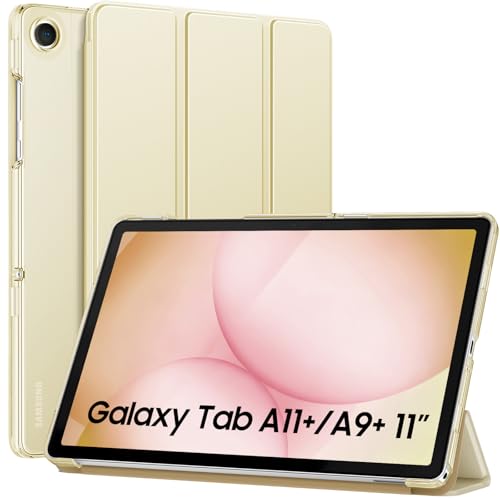 Image of MoKo for Samsung Galaxy Tab A11 Plus / A11+ Case 11 Inch 2026, Galaxy Tab A9 Plus / A9+ Case 11 Inch 2024, Slim Stand Hard PC Translucent Back Shell Smart Cover, Auto Wake /Sleep, Champagne Gold