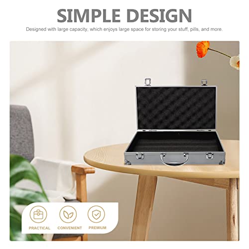 DOITOOL-Silver-Aluminum-Briefcase-with-Lock-Aluminum-Briefcase-for-Men-or-Women-141x78x29Inch