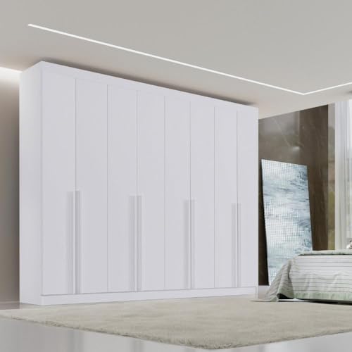 Guarda-roupa Casal 08 Portas Império Branco