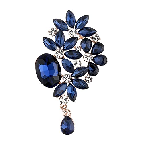 Broche Fleur de Glace en Verre Cristal, corsage vintage et accessoires pour vêtements rétro