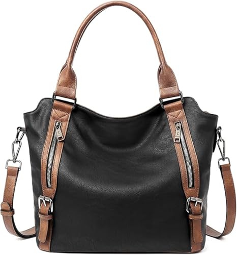 Image of INOVERA (LABEL) Faux Leather Shoulder Hobo Bags for Women and Girls - Stylish Ladies Handbag Purse with Long Strap