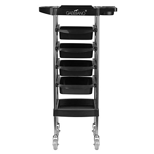 ACTIVESHOP Gabbiano FX11-B - Carro de peluquería con ruedas, color negro