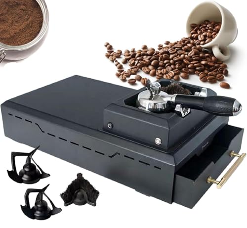 LjlXanthiper Limpiador Eléctrico De Portafiltros De Café 150w for Portafiltros Comerciales De 58 Mm,con 2 Raspadores Y 1 Cabezal De Cepillo,300 RPM,Adecuado para Cafeterías Y Cocinas Domésticas
