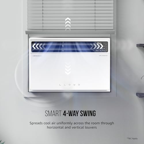 Image of Lloyd 1.5 Ton 5 Star Top Throw Inverter Window AC, 2026 New Star Rated (6 in 1 Convertible, Cools Up To 54C, Voice & WiFi Enabled, Opti Breeze, Super Silent, 4 Way Air Swing, White, GLW18V5AGTPR)