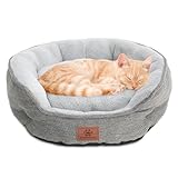 WINDRACING Cat Beds for Indoor Cats,Kitten Bed,Dog Bed for Extra Small Dogs Breeds,Puppy Kennel Bed, Comfy Durable Pet Sleeping Bed, Washable Roun Cat Bed & Non-Slip Bottom, Size 19'L x 16'W x 6.5'Th