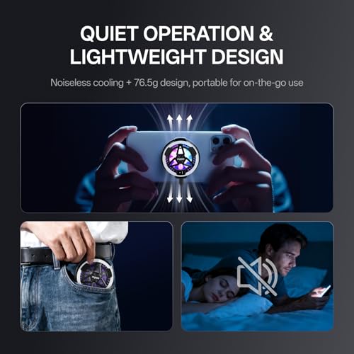 Rapoo MC05 Phone Cooler for Gaming and Streaming, Semiconductor Cooling Technology, Low-Noise, 15W Magsafe Wireless Charger, RGB Cooling Fan with Removable Grip, Compatible with iPhone Magsafe Series - image 7