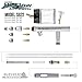 Master Airbrush S62 Dual-Action Siphon Feed Airbrush Gun Set, 3 Nozzles, 3/4 oz Bottle, 6-Foot Braided Hose - Air Brush Guns for Painting and Aerografo Artwork