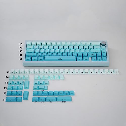 Image of Sumgsn Side Printed Keycaps Cherry Profile 125 Keys PBT Dye Sub Keycaps Custom Gradient Keycap for Mechanical Keyboard Cherry Mx Switches