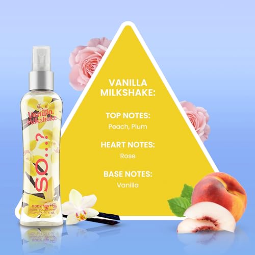 Image of Unique Body Mist - Vanilla Candy by So? for Women - 5.1 oz Body Mist - Pack of 2