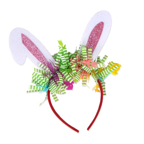 ハロウィーンのコスプレロールプレイ用の装飾可能なヘッドバンド漫画のウサギヘアフープ目を引くヘッドピースヘッドウェア