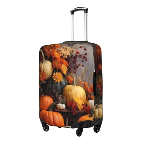 Suitcase Cover For Luggage Fall Decor Pumpkins Printed Elastic Travel Luggage Covers Protector Fits 18-32 Inch Suitcase2