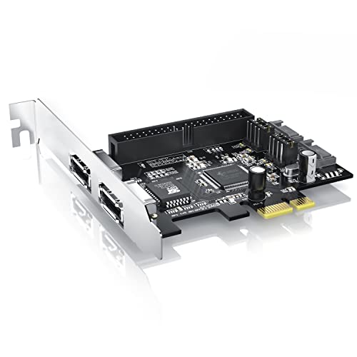 CSL - PCI Express eSATA SATAII PATA IDE Schnittstellenkarte - Controllerkarte 2 x eSATA, 2 x SATA II und 1 x PATA - inkl. RAID Controller JBOD