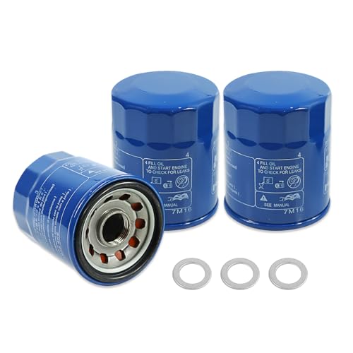 3PCS 15400-PLM-A02 Oil Filters Drain Plug Gasket Kit for Honda Acura, Accord CR-V Civic Fit Pilot Replaces 15400-RTA-003,15400-PR3-003,15400-PH1-014,15400-PR3-405