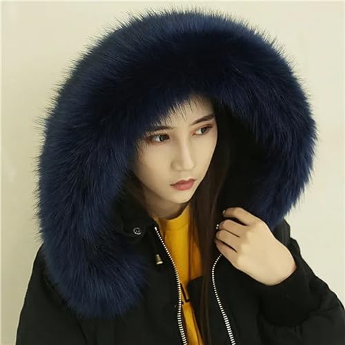 Faux Fur Collar For Women Jacket Hood Trim Replacement Detachable Scarf Wrap for Men Child Coat Sweater3
