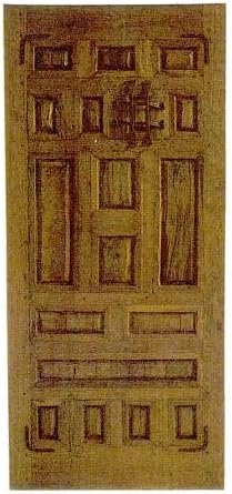 Traditional Authentic Mexican Oak Door 3 with Hinges, Handle and Jamb
