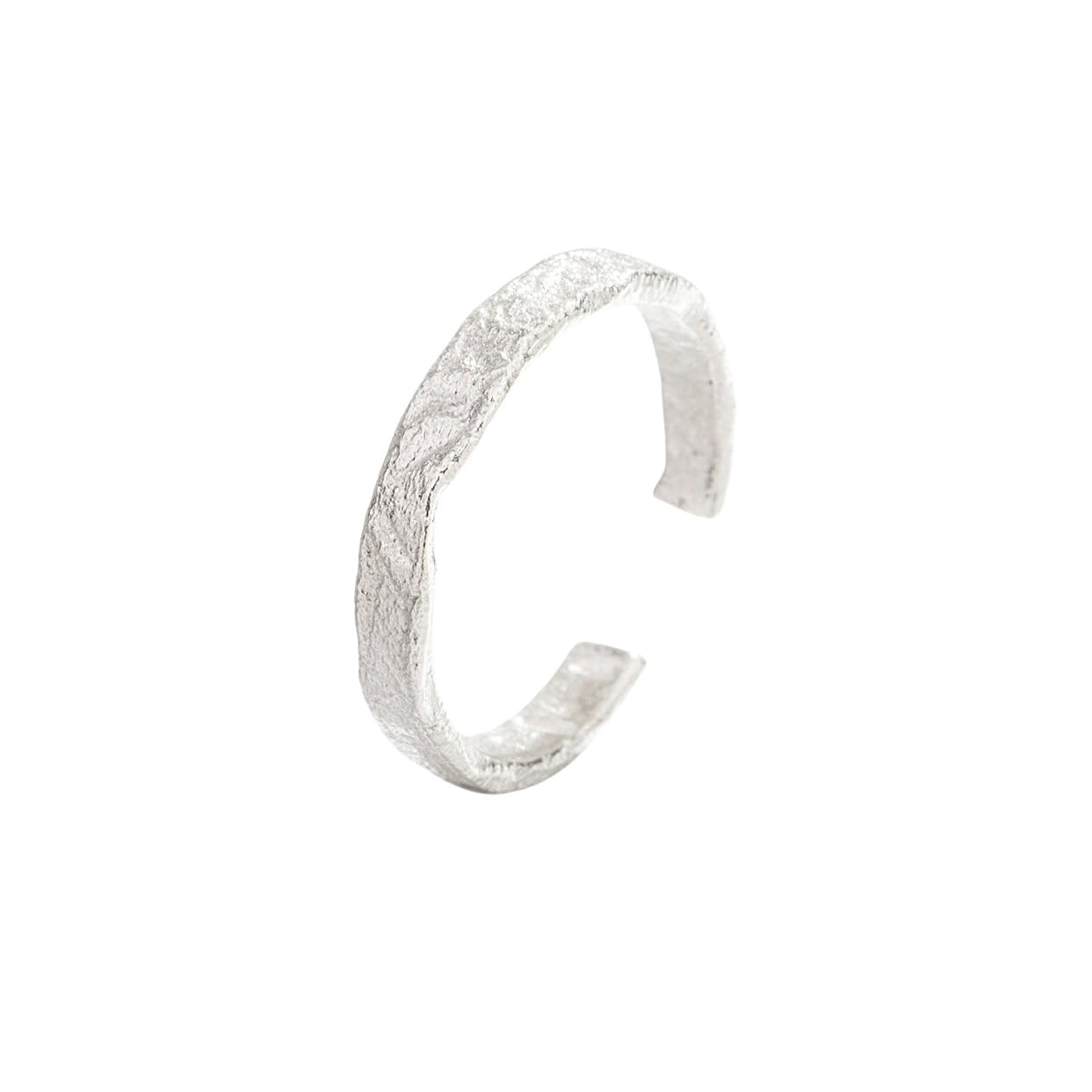 Anello in Argento Sterling 925,Anello Vintage in Argento Sterling 925, Anello Aperto, Regolabile, Largo, con Fascia in Argento, Impilabile, dichiarazione, Fede Nuziale Dell'eternità, per C