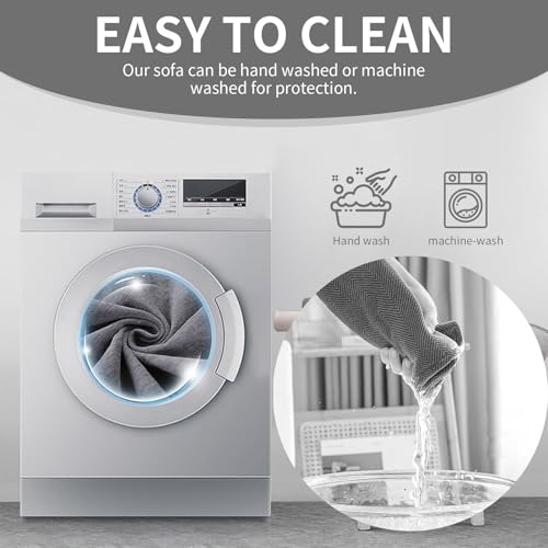 Housse de canapé en L 110x240 protection meubles durable - 8